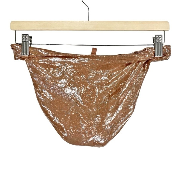 SKIMS LIQUID SHINE SWIM TWISTED MID COVERAGE BIKINI BOTTOM SIZE SMALL - Picture 4 of 11